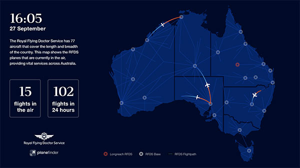 Original UI design for the RFDS Flight Tracker