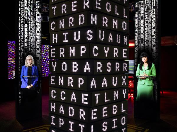 Inside the new DECODED exhibition at the National Museum of Australia.
