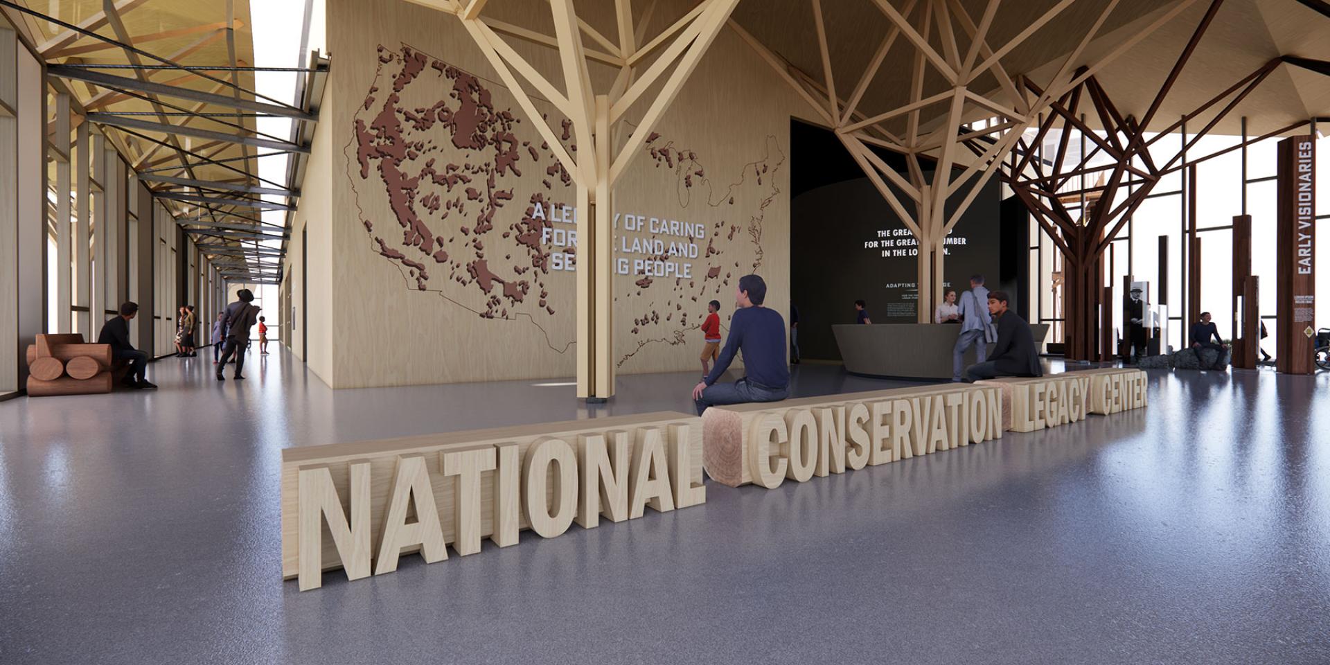 Concept design for the National Conservation Legacy Center.