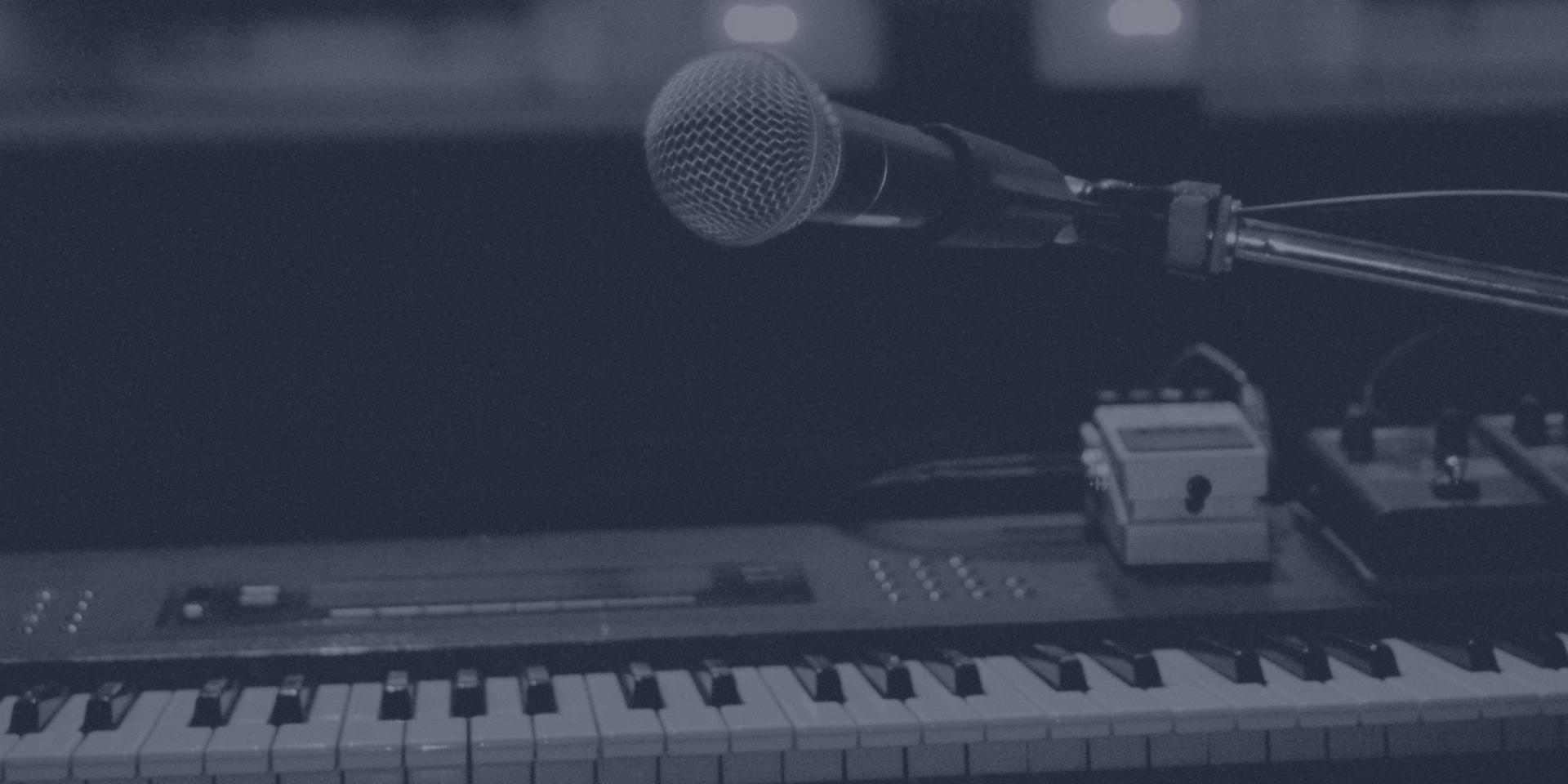 Photo of Keyboard and Microphone