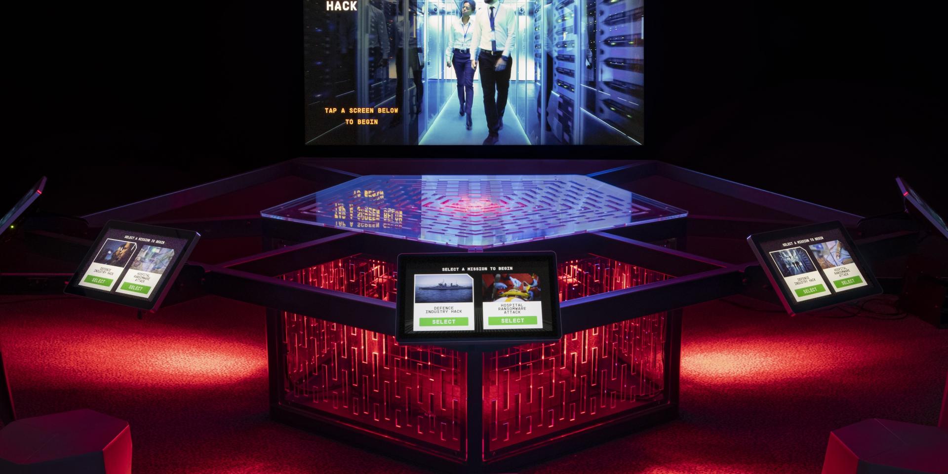A multiplayer spy game at the National Musem of Australia's DECODED exhibition.