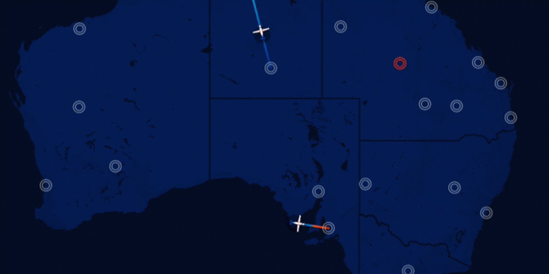 An early design for the RFDS Flight Tracker at the Australian Stockman's Hall of Fame.