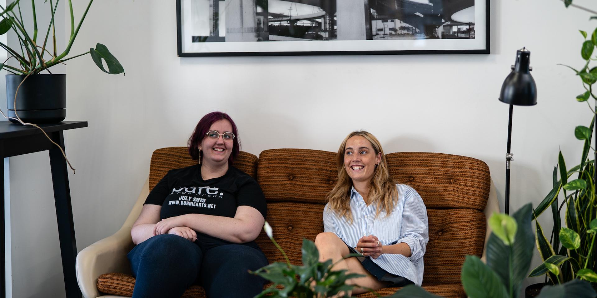 Interns Kyra Lowery and Zoe Braybrook.