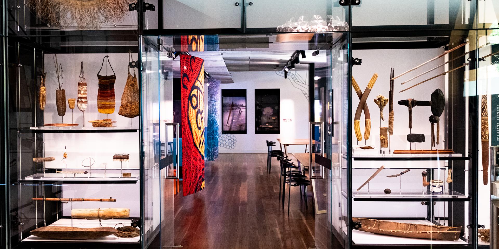 Interior of the Awaken exhibition at the University of Melbourne