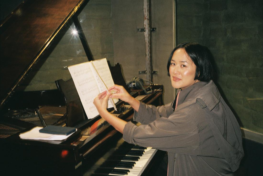 Corin Ileto on piano