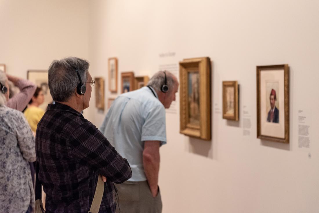 Visitors at John Russel Exhibition at Art Gallery of New South Wales