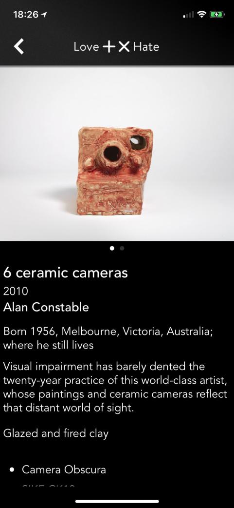 Mobile screen interface from The O