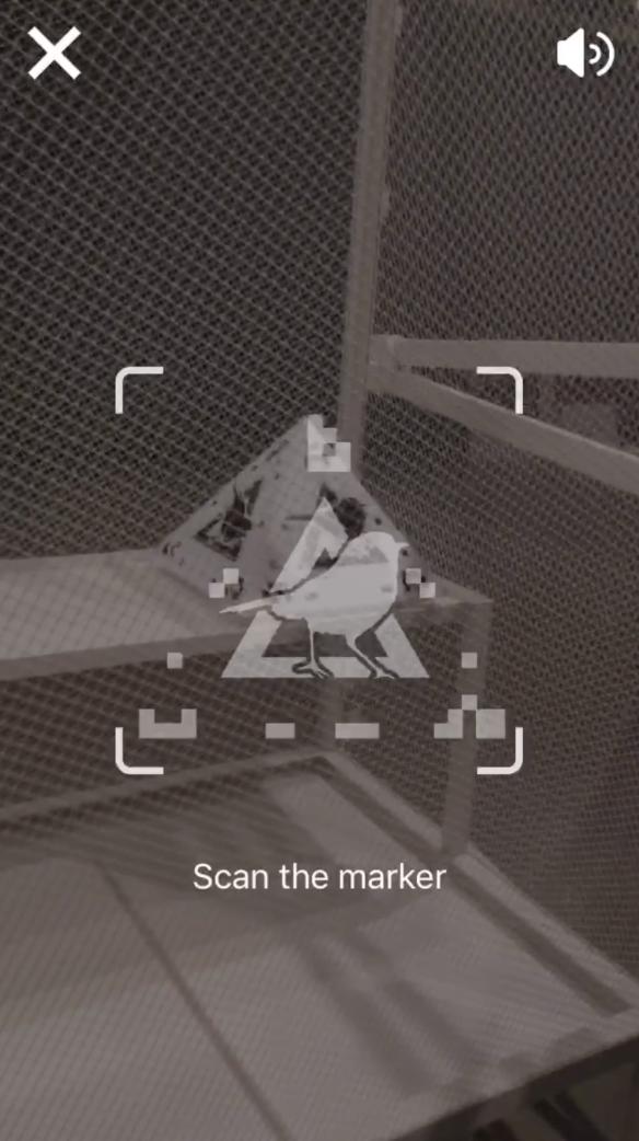 Screenshot of Simon Denny: MINE augmented reality experience