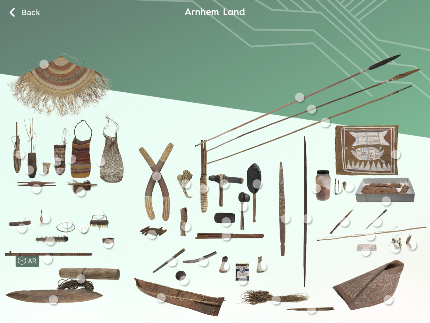 Digital label from Awaken exhibition