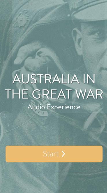 Screenshot of WW1 audio experience