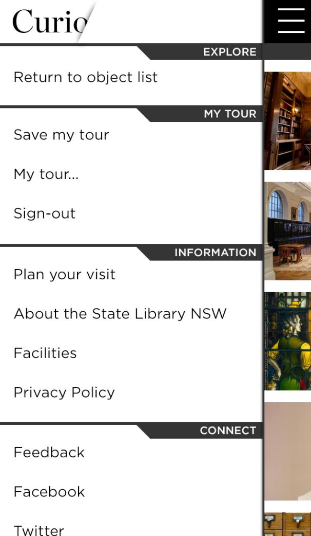 Screenshot from Curio 