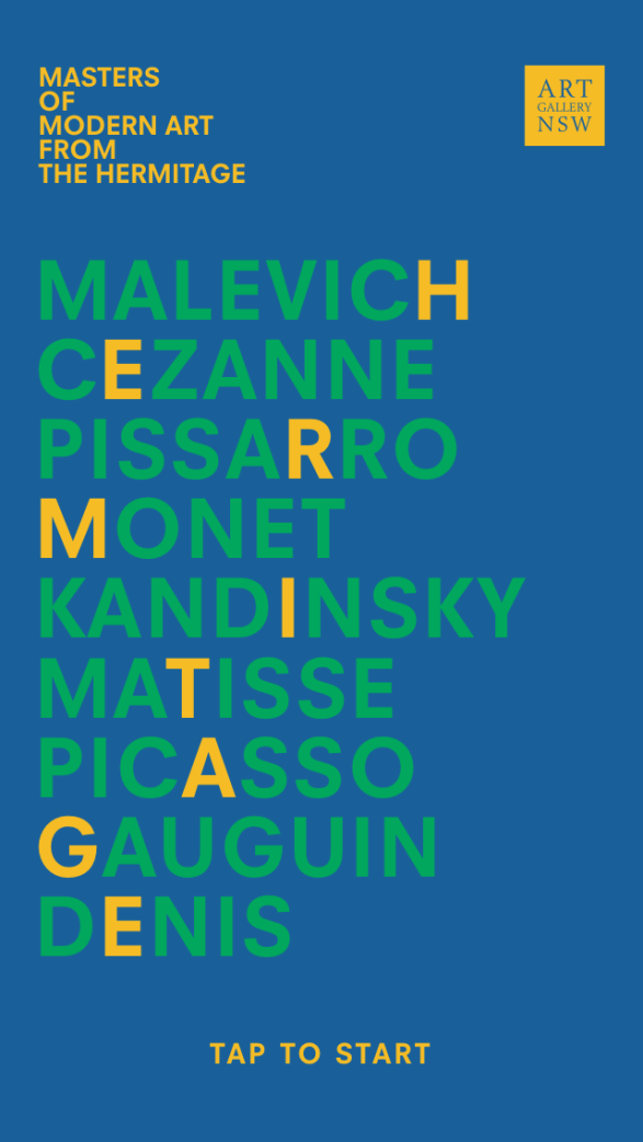 Screenshot of Masters of  Modern Hermitage app